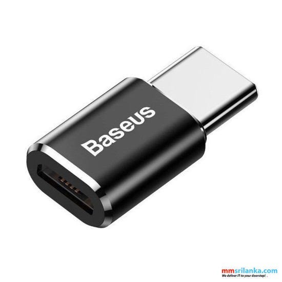 Baseus Micro Female To Type-C Male Adapter Converter 2.4A Black 